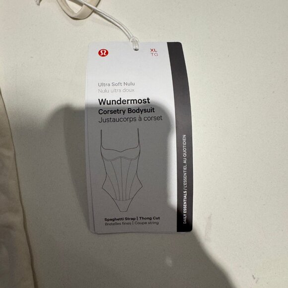 NWT lululemon Nulu Corsetry Bodysuit Sz XL Light Ivory - Picture 7 of 7